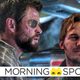 Chris Hemsworth and Chris Pratt as Thor and Star-Lord in Avengers: Infinity War.